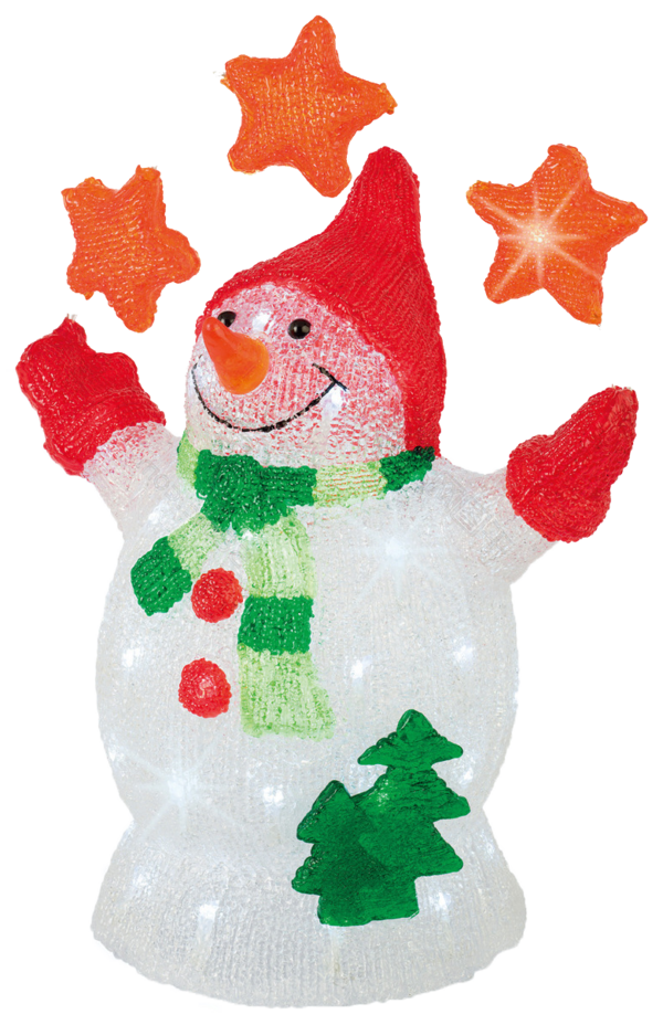Transparent Snowman Cartoon Snow Christmas Ornament for Christmas