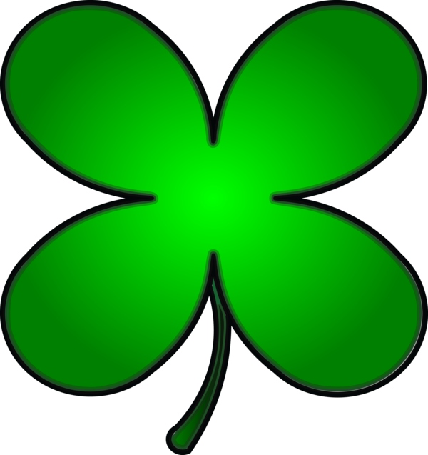 Transparent Fourleaf Clover Shamrock Clover Butterfly Leaf for St Patricks Day