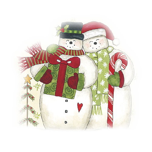 Transparent Decoupage Snowman Christmas Christmas Ornament for Christmas