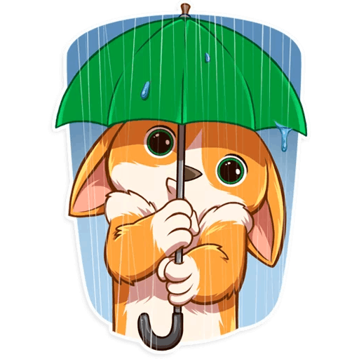 Transparent Sticker Telegram Umbrella Christmas Ornament Cartoon for Christmas