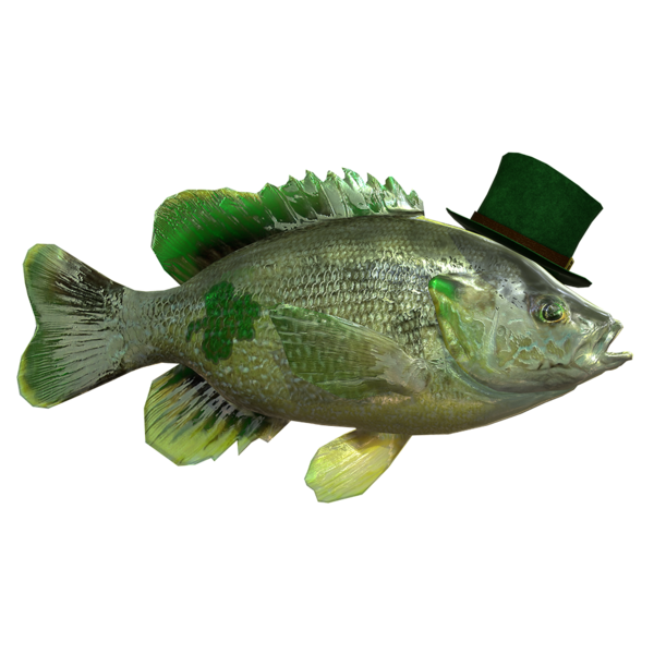 Transparent Saint Patricks Day Fishing Kayak Fishing Fish Bass for St Patricks Day