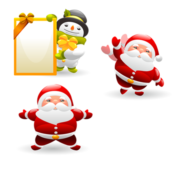 Transparent Santa Claus Snowman Christmas Flightless Bird Christmas Decoration for Christmas