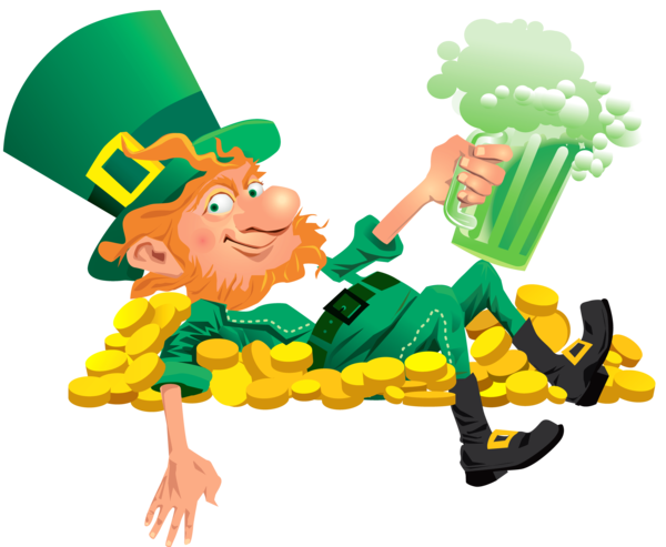 Transparent Beer Ireland Leprechaun Play Cartoon for St Patricks Day