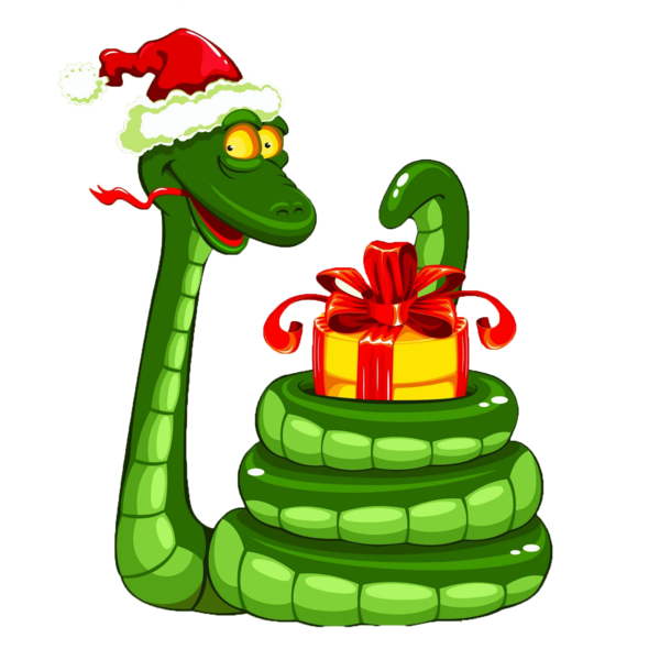 Transparent Santa Claus Snake Christmas Reptile Tree for Christmas