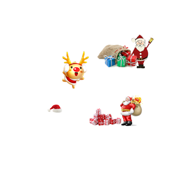 Transparent Santa Claus Christmas Ornament Cartoon Toy for Christmas