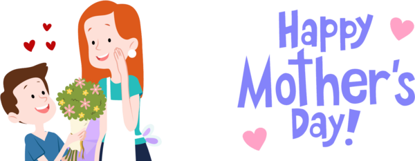 Transparent Mothers Day Mother Text Cartoon for Mothers Day