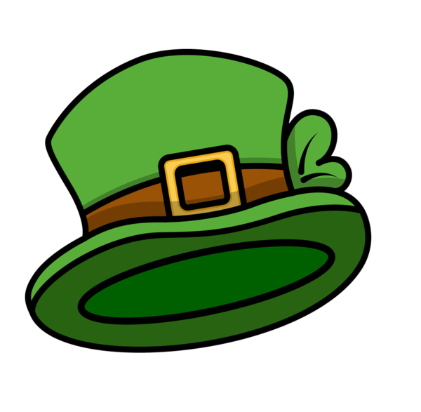 Transparent Leprechaun Cartoon Drawing Green Headgear for St Patricks Day