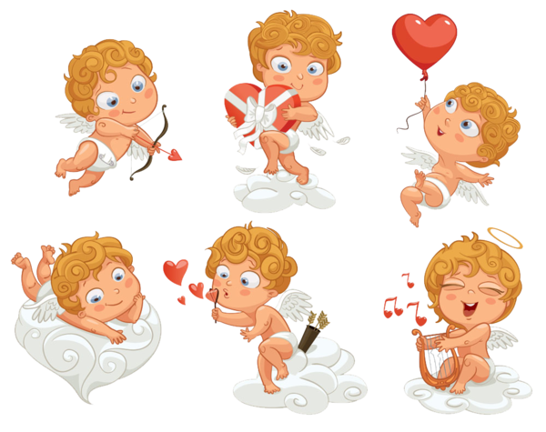 Transparent Cupid Love Valentines Day Child Orange for Valentines Day