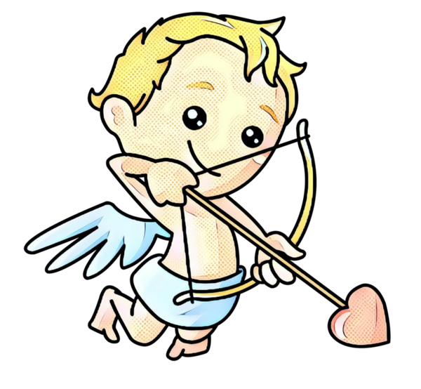 Transparent Cupid Silhouette Valentines Day Cartoon Finger for Valentines Day