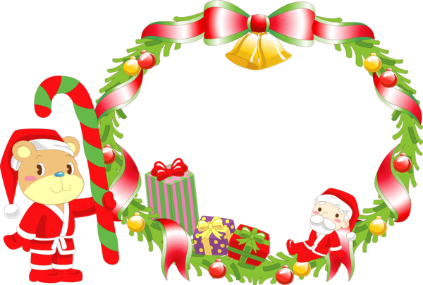 Transparent Santa Claus Christmas Day Wreath Christmas Decoration Christmas for Christmas