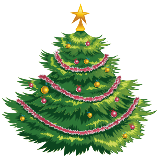 Transparent Christmas Tree Christmas Cartoon Fir Pine Family for Christmas