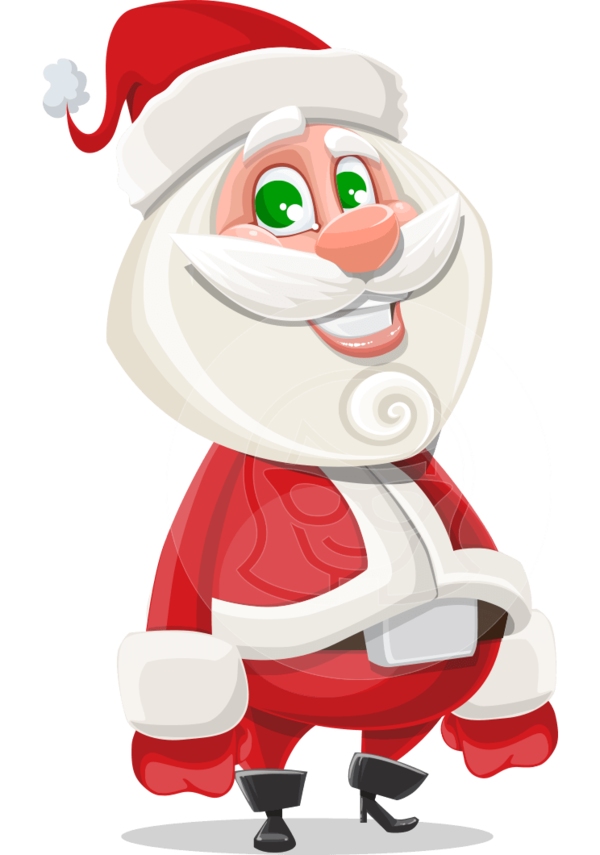Transparent Santa Claus Cartoon Character Christmas for Christmas