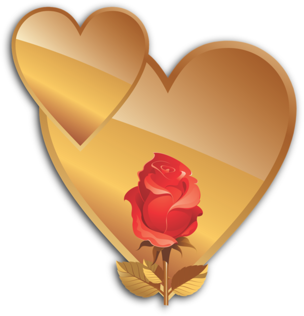 Transparent Blog Heart Flower Rose Family for Valentines Day