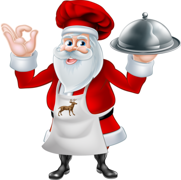 Transparent Santa Claus Cooking Chef Christmas Ornament for Christmas