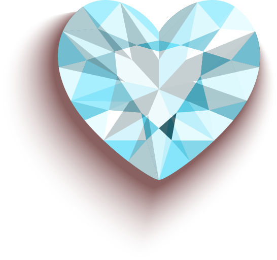 Transparent Heart Valentine S Day Pink Diamond Turquoise for Valentines Day