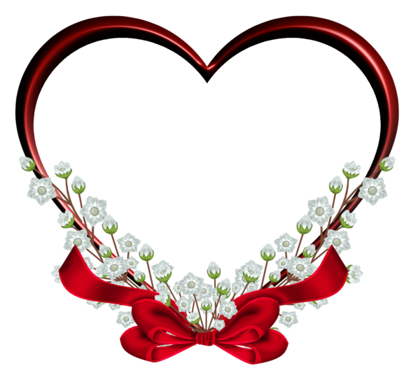 Transparent Picture Frames Heart Red Flower for Valentines Day
