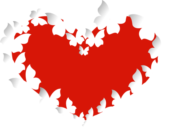Transparent Valentines Day Maple Leaf Author Red Heart for Valentines Day