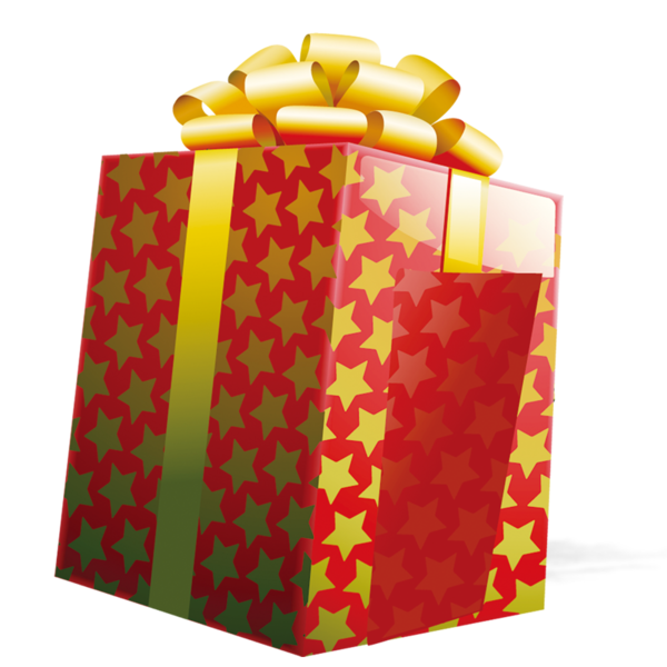 Transparent Christmas Gift Box Yellow for Christmas