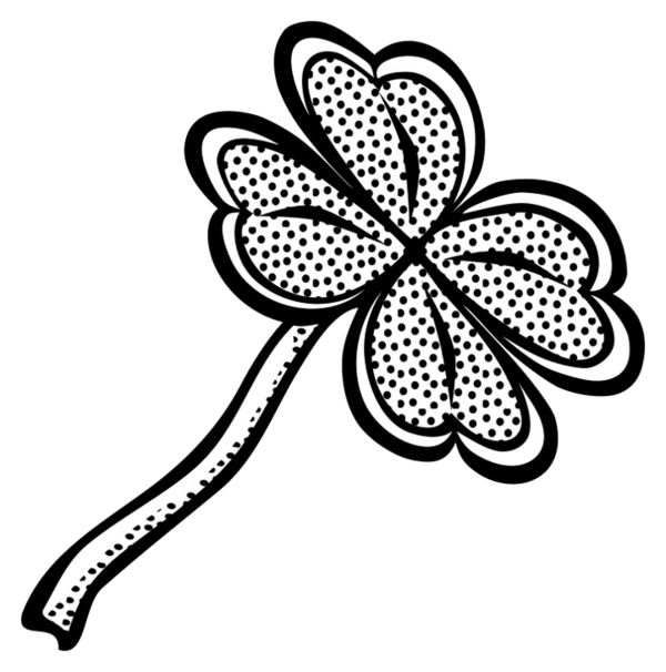 Transparent Shamrock Drawing Fourleaf Clover Symmetry Petal for St Patricks Day