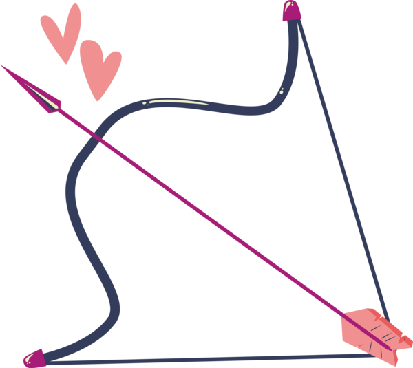 Transparent Cupid Arrow Arc Pink Angle for Valentines Day