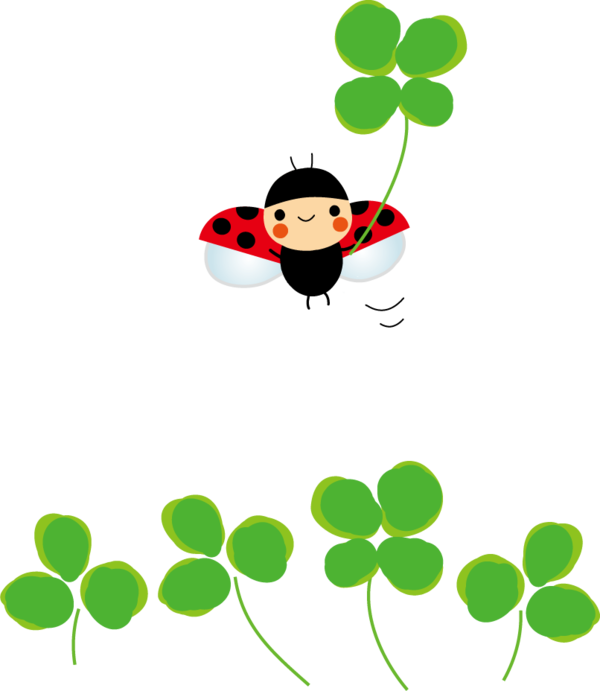 Transparent Fourleaf Clover Clover Luck Leaf Green for St Patricks Day