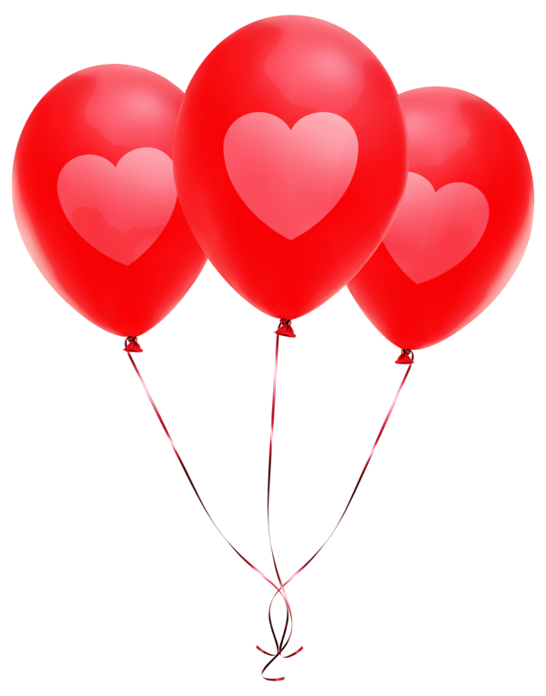 Transparent Heart Balloon Red for Valentines Day