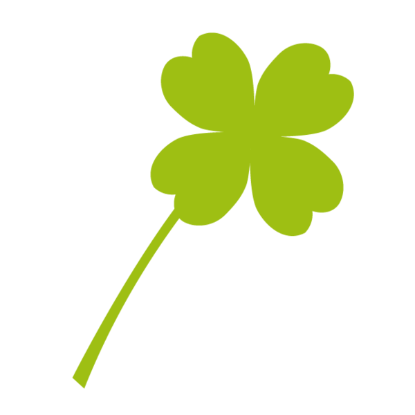 Transparent Fourleaf Clover Blog Leaf Green for St Patricks Day