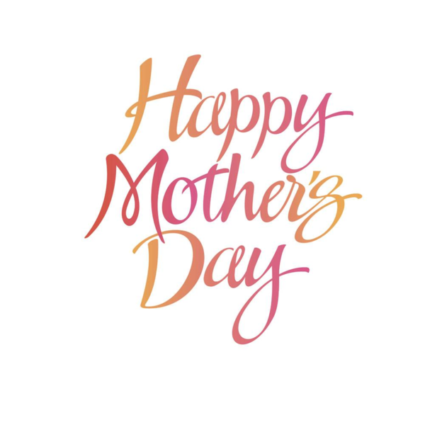 Transparent Mothers Day Mother Woman Pink Calligraphy for Mothers Day