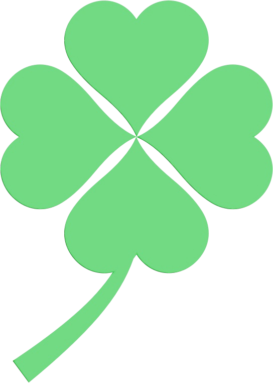Transparent Fourleaf Clover Shamrock Saint Patricks Day Green Leaf for St Patricks Day