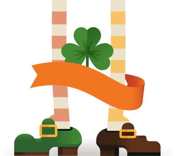 Transparent Poster Flat Design Saint Patrick S Day Plant Symbol for St Patricks Day
