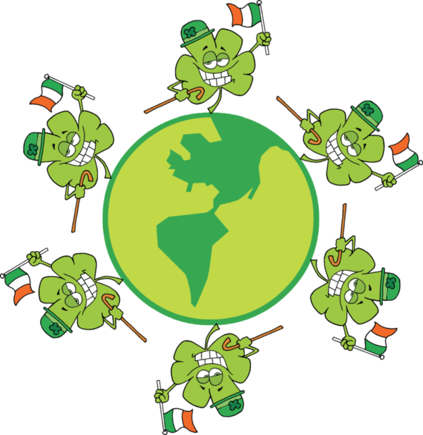 Transparent Ireland Flag Of Ireland Shamrock Grass Leaf for St Patricks Day