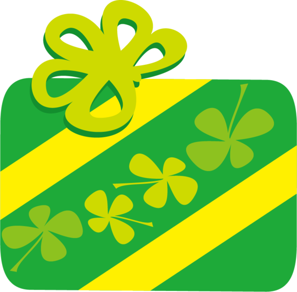 Transparent Green Gift Cartoon Grass Leaf for St Patricks Day