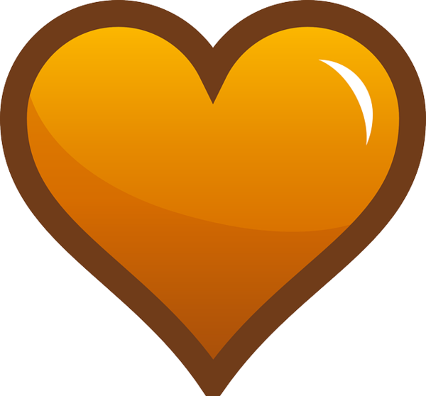 Transparent Heart Orange Valentine S Day Love for Valentines Day