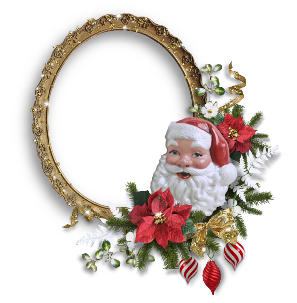 Transparent Santa Claus Christmas Picture Frame Decor for Christmas