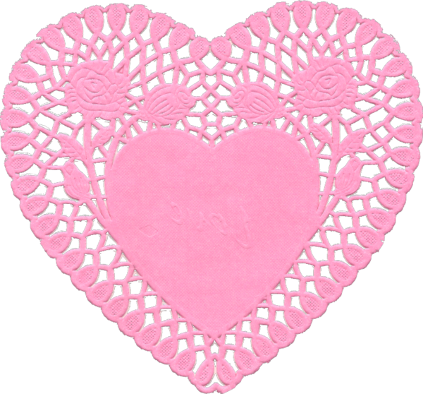 Transparent Doily Heart Valentine S Day Pink for Valentines Day