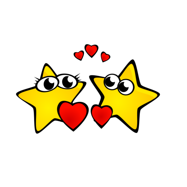Transparent Star Love Blog Heart Beak for Valentines Day