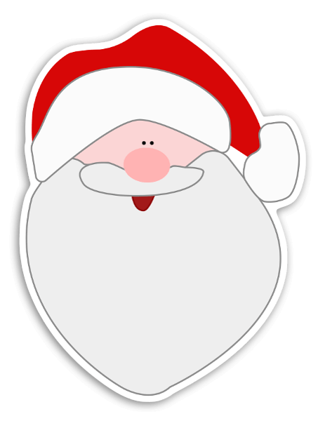 Transparent Santa Claus Christmas Ornament Nose White for Christmas