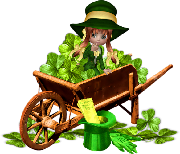 Transparent Leprechaun Flowerpot Plant for St Patricks Day