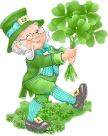 Transparent Leprechaun Legend Folklore Garden Gnome Lawn Ornament for St Patricks Day