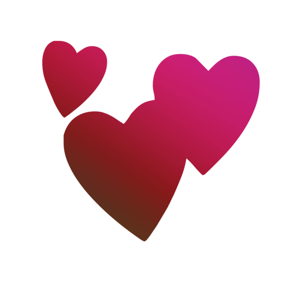 Transparent Valentines Day Magenta Heart Pink for Valentines Day