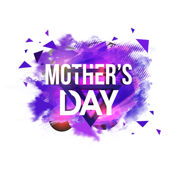 Transparent Club Day Mothers Day Flyer Purple Text for Mothers Day