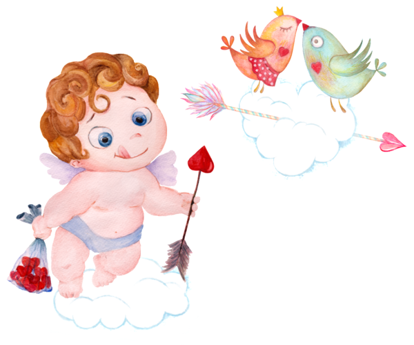 Transparent Cupid Drawing Valentines Day Cartoon for Valentines Day