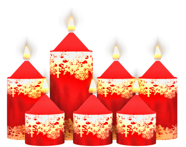 Transparent Christmas Advent Candle Christmas Ornament Lighting for Christmas