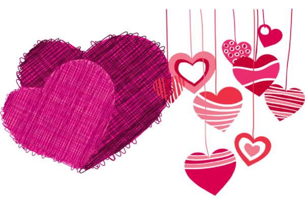 Transparent Valentine S Day Heart Poster Pink for Valentines Day