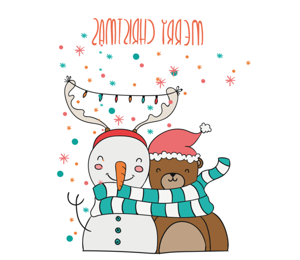 Transparent Christmas Snowman Christmas Card Holiday for Christmas