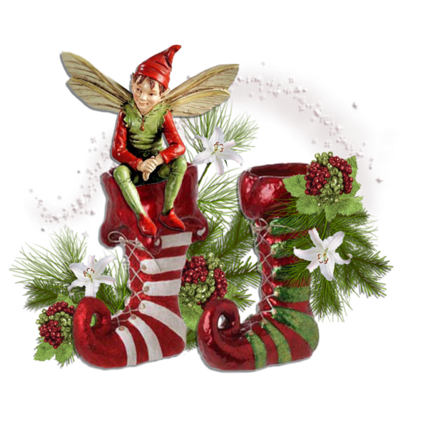 Transparent Christmas Lutin Elf Christmas Ornament Figurine for Christmas