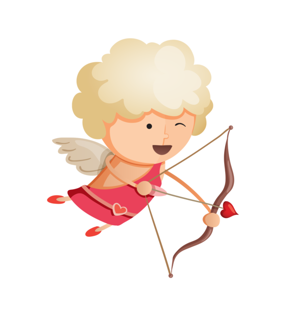 Transparent Cupid Valentines Day Heart Cartoon for Valentines Day