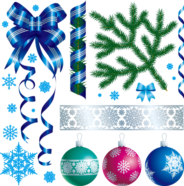 Transparent Christmas Decoration Christmas Material Blue Fir for Christmas