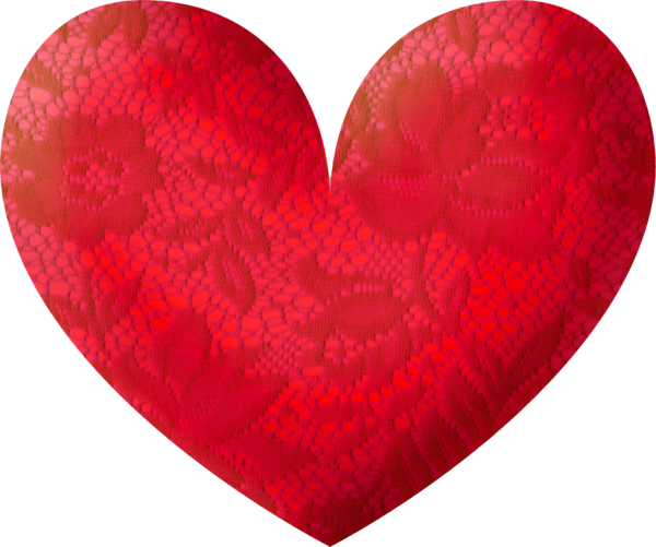 Transparent Heart Painting Love Red for Valentines Day