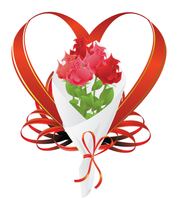 Transparent Valentines Day Heart Gift Flower for Valentines Day